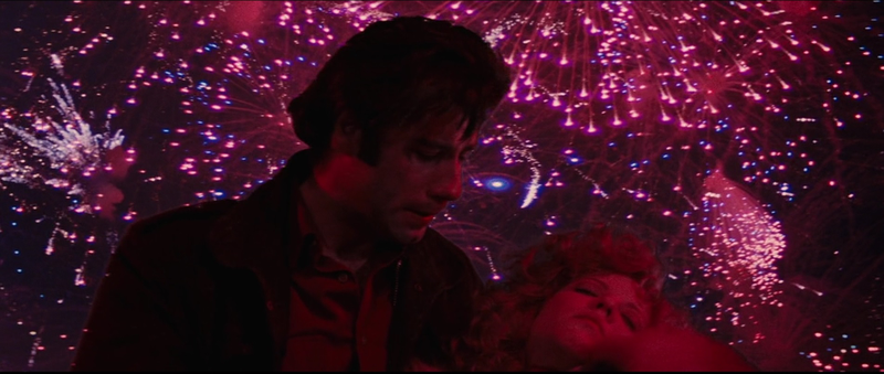 Travolta and Allen shoot off fireworks in Blow Out (1981)